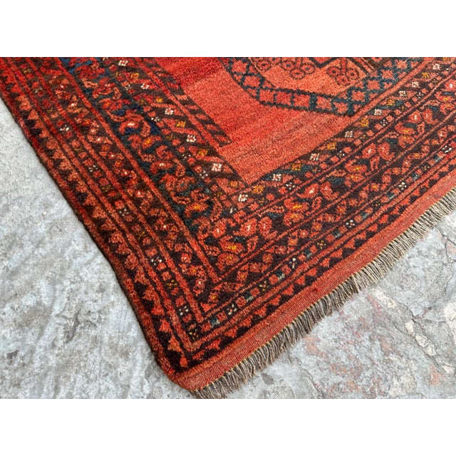 The Afghan Turkoman Antique 1850s rug is hand-knotted and 100% wool, This Afghan Turkoman rug will enhance your home's...