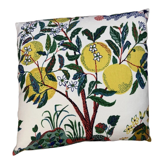 Schumacher Citrus Garden Pillow For Sale