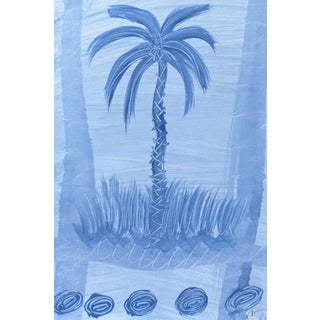 Blue Cove Palm Painting III For Sale