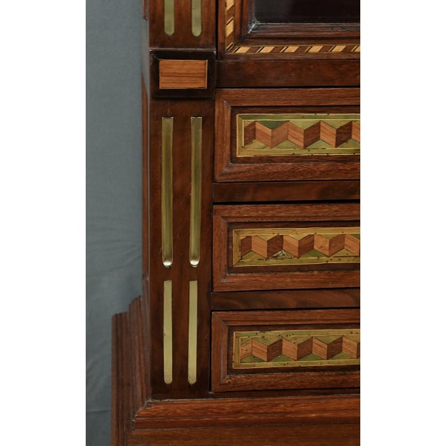 Small Marquetry Display Cabinet For Sale - Image 10 of 18