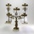 Three Piece Antique Bronze & Crystal Girandole Set With Marble Base C1900 For Sale - Image 4 of 4