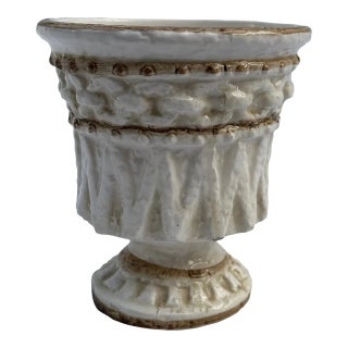 1970's Hollywood Regency Gilded Footed Urn For Sale