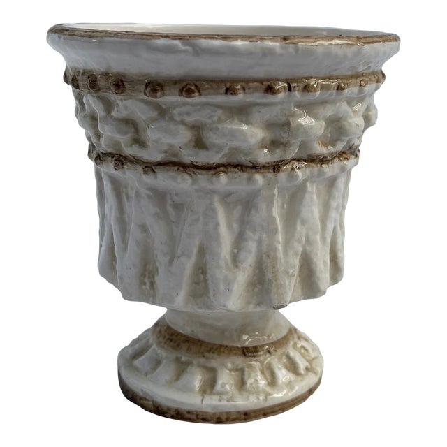 1970's Hollywood Regency Gilded Footed Urn For Sale