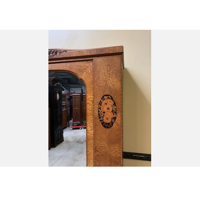Antique Wardrobe with Mirror, 1910 For Sale - Image 6 of 12