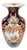 Large Meiji Period Imari Porcelain Garden Landscape Vase, Attributed to Fukagawa For Sale