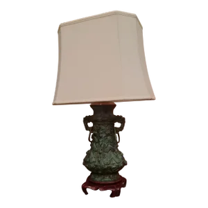 Bronze Asian Wu Vessel Table Lamp