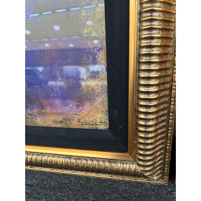 1970s Framed Abstract Art ‚ÄúInterdule L‚Äùand ‚ÄúInterlude Ll‚Äù Signed Kati Roberts - Set of 2 For Sale - Image 4 of 6