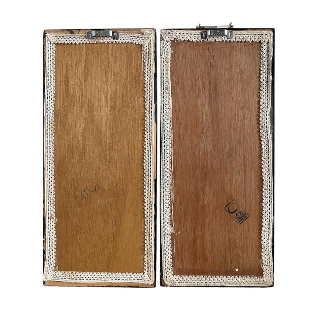 Vintage Chinese Shell Art 3d Shadow Box Mother Pearl Floral Peacock Art For Sale In San Francisco - Image 6 of 7