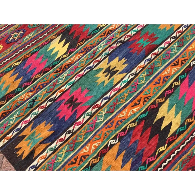 Vintage Colorful Kilim Rug - 60