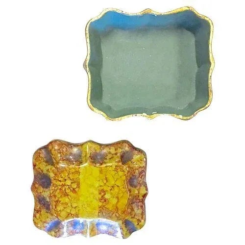 Borghese Vintage Italian Borghese Marbelized Ceramic Box For Sale - Image 4 of 9