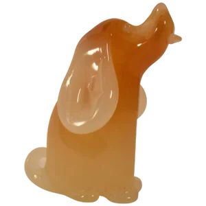 Murano Opalescent Art Glass Dog by Seguso