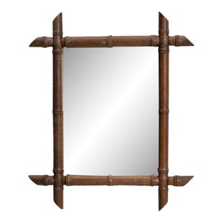 19th Century France Tan Wood Mirror For Sale