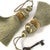 Olive Olive Green Key Tassels With Velvet & Satin Details - A Pair For Sale - Image 8 of 10
