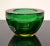 1960s Marked Murano Art Glass Round Amber & Green Blown Glass Catchall Bowl Italy 1960 For Sale - Image 5 of 13