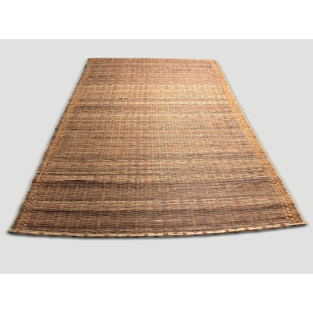 Brown Andrianna Shamaris Handwoven and Bamboo Bark Mat For Sale - Image 8 of 18