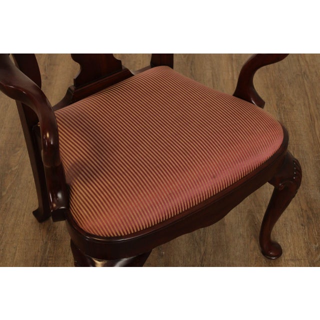 Wood Maitland Smith Georgian Style Solid Mahogany Dining Chairs - Set of 8 For Sale - Image 7 of 13