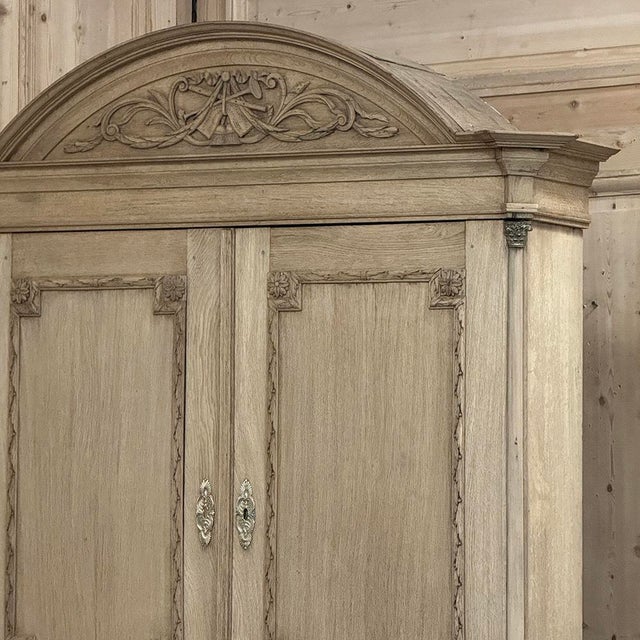 18th Century Dutch Neoclassical Stripped Oak Secretary ~ Bookcase For Sale - Image 14 of 18