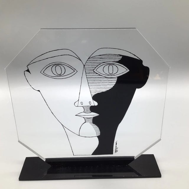 1960s Edelman Design Studios “Suspended Face” Art by Merle J. Edelman 1960's For Sale - Image 5 of 12