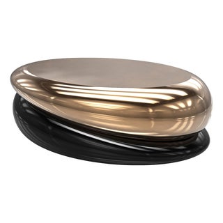 "Bond" Coffee Table With Bronze, Stainless Steel, Handmade For Sale