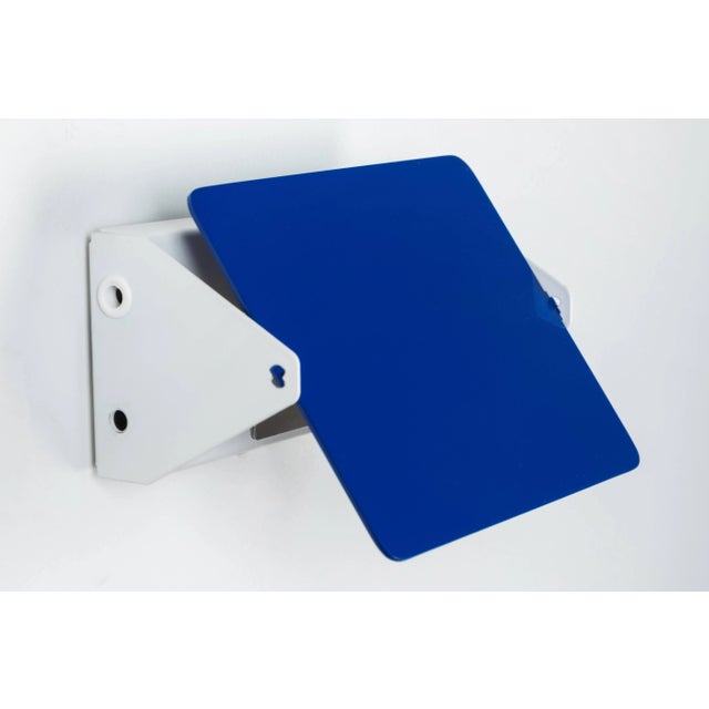 Mid-Century Modern Charlotte Perriand Blue 'Applique á Volet Pivotant' Wall Light For Sale - Image 3 of 9