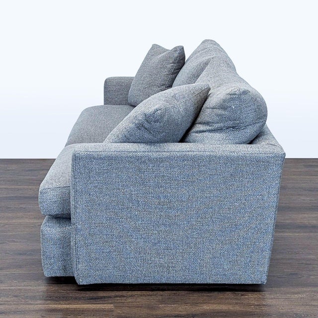 Modern Crate and Barrel Lounge II Petite 3-Seat Modern Gray Sofa For Sale - Image 3 of 8