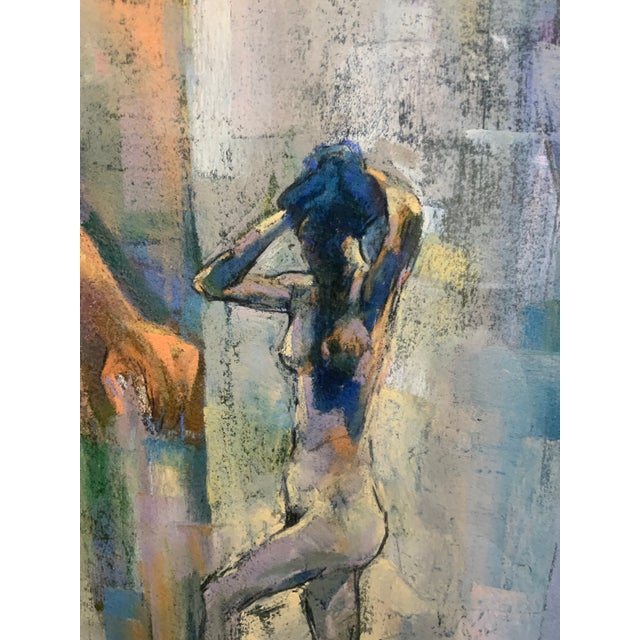 Vintage Pastel and Charcoal Drawing of a Nude For Sale - Image 10 of 13