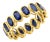 Nina Zhou Royal Blue Oval Sapphire Eternity Band in 14k Yellow Gold (All Sizes Available) For Sale