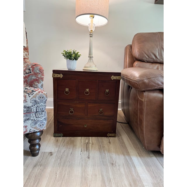 Pottery Barn Apothecary End Table / Nightstand For Sale - Image 10 of 15