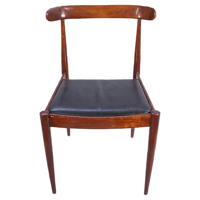 Chairs in Rosewood and Leather, Set of 6 For Sale