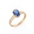 This is part of Chairish’s Fine Jewelry assortment. Blue sapphire ring with diamonds set in 14k gold which perfectly goes...