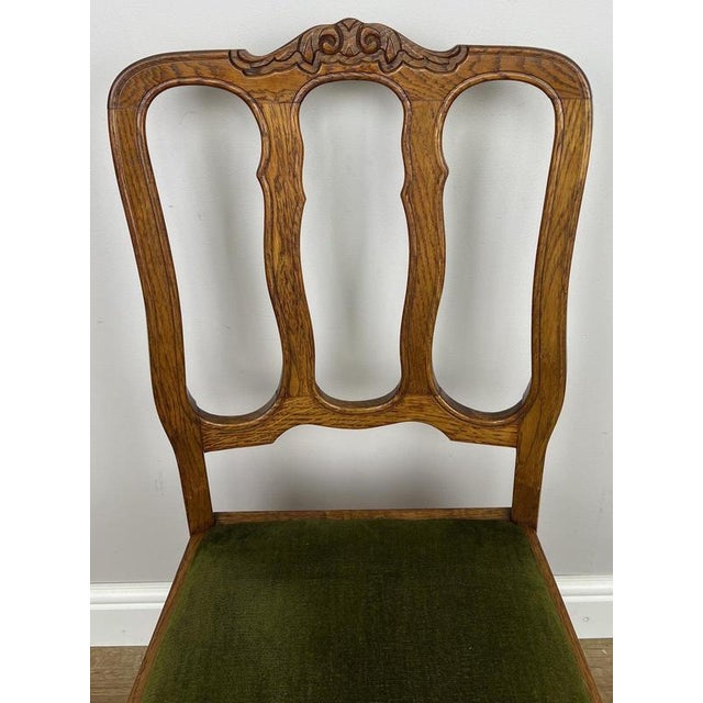 Wood French Dining Chairs in Oak, Set of 4 For Sale - Image 7 of 13