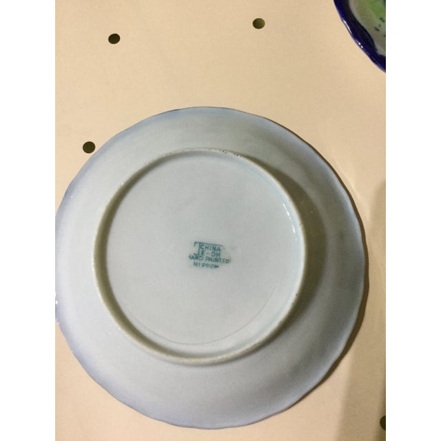 Antique Hand Painted Porcelain Nippon Chocolates Cups & Saucers - Set of 5 For Sale In Orlando - Image 6 of 11