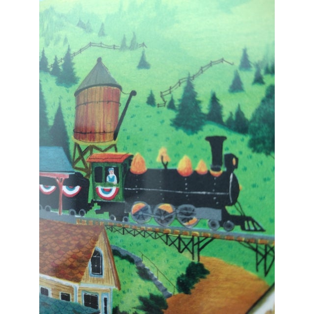 Green 1970s Robert LoGrippo Signed Lithograph "Marching Down Main Street" (1979), Framed For Sale - Image 8 of 11