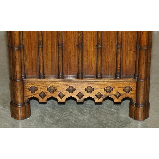 Large Gothic Revival Hand Carved Wooden Planters, Set of 2 For Sale - Image 16 of 18