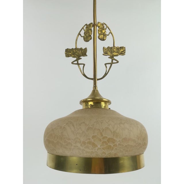 Gold Viennese Pendant Lamp for Dining Table, 1920s For Sale - Image 8 of 17