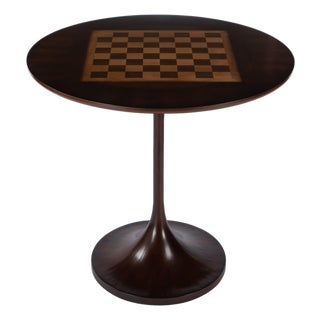 Francis 32 in. W Round Pedestal Base Game Table, Cherry For Sale