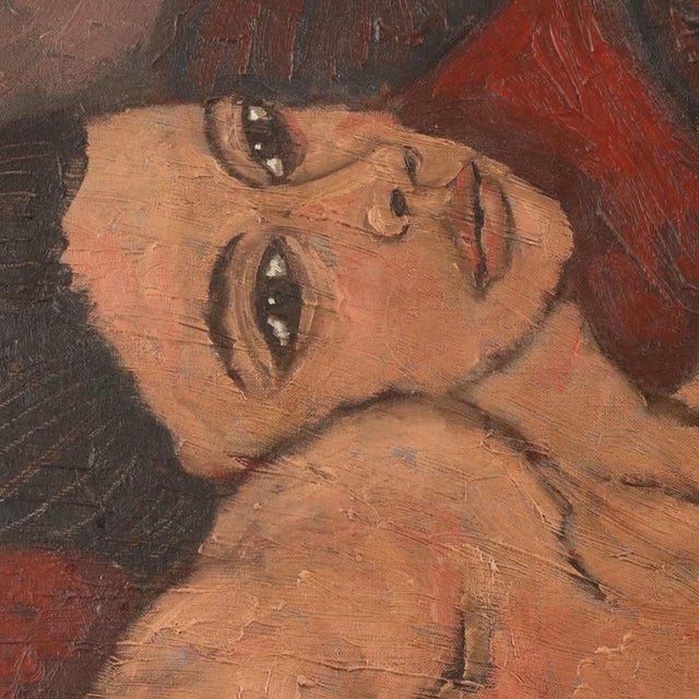 Oil on Canvas Painting of Reclining Female Nude, Atila Baştuğ , 1994 For Sale - Image 4 of 7
