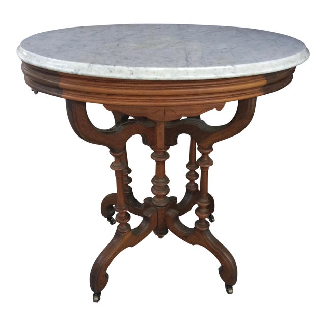 Antique Oval Victorian Marble Table Chairish