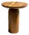 Side Table in Suar Wood with Circular Top and Column Base For Sale