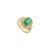 Contemporary Vintage Inspired 14k Gold 2.78Ct Emerald and Diamond Halo Cocktail Ring Size 6 For Sale - Image 3 of 11