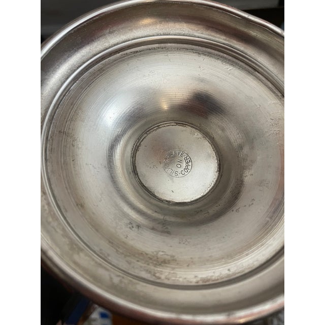 1940s 1940s Mid-Century Modern Regency Revival Gadroon Silver Plate on Copper Water Pitcher For Sale - Image 5 of 6
