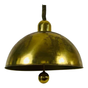 Mid-Century Modern Brass Pendant Lamp by WKR, 1970s, Germany