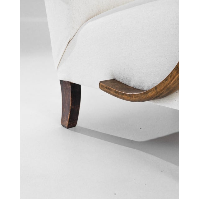 Mid-Century Modern 1930s Czech Wooden Armchair by J. Halabala For Sale - Image 3 of 4