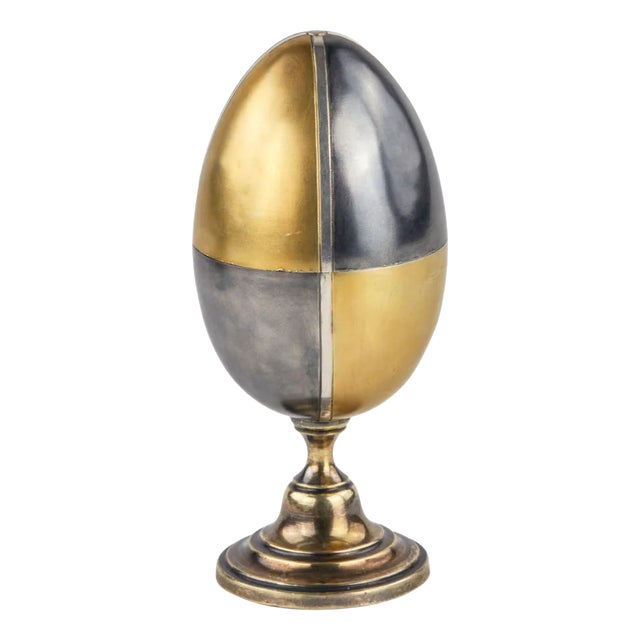 Silver Poached Egg by Eric Collin for Faberge For Sale