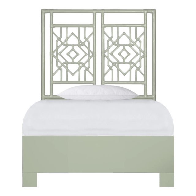 Tulum Sandard Bed Twin Extra Long, Celery Green For Sale