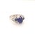 Diamond Sapphire Ring 14k White Gold 3.31 TCW Women Certified For Sale - Image 4 of 9