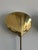 W18 D4.5 H53 TALLER H71 A striking pair of vintage Chapman wall sconces featuring sculptural fan-shaped brass shades with...
