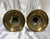 Brass Pair of Brass Taper Candlesticks With Flowers and Griffins For Sale - Image 8 of 9