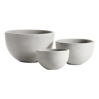 Fibrestone Malibu Low Bowls, Set Of 3 For Sale