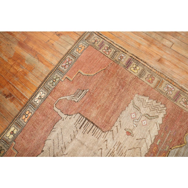 Vintage Zabihi Collection Pictorial Animal Motif Turkish Rug - 5'2" x 9' For Sale - Image 12 of 12